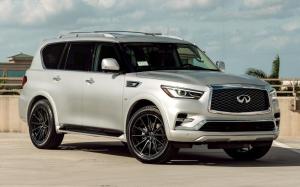 Infiniti QX80 5.6 Liquid Platinum on Vossen Wheels (HF6-1) '2019